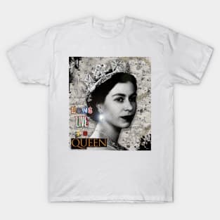 Queen of England Collage Art T-Shirt